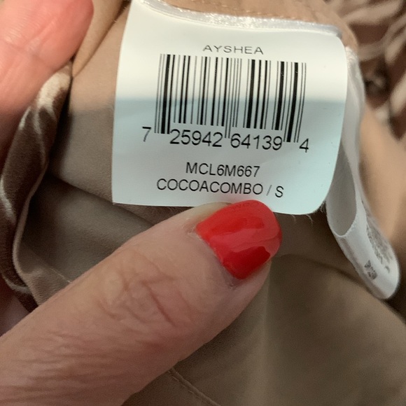 BCBG MAX AZRIA 100% silk brown/cream zebra print dress. Size US S. - Picture 11 of 12